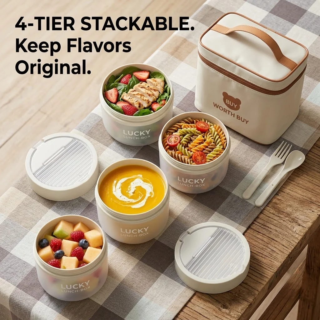 Stackable Plastic Bento Box Se - đánh giá và giá Meal Prep Or Prep Meal