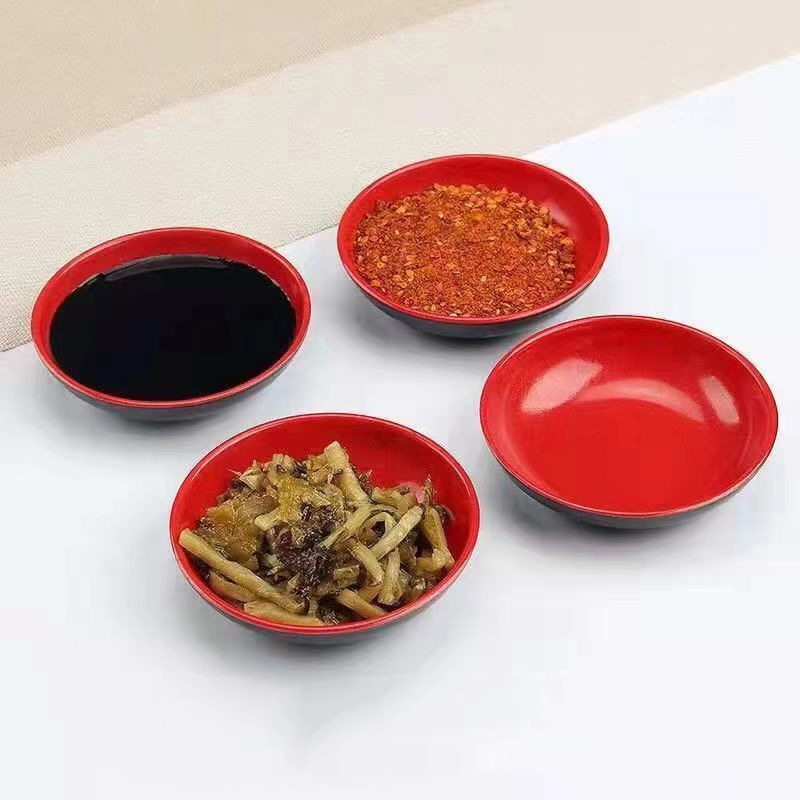 3Pcs Red And Black Round Melam - đánh giá và giá Sauce Dipping Cup