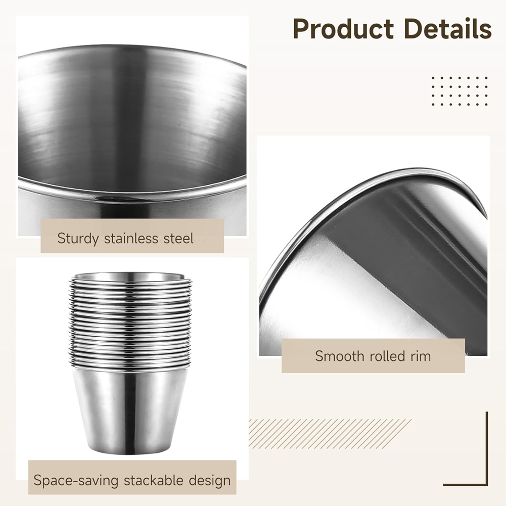 J1UL1N 60 Pcs Stainless Steel  - đánh giá và giá Sauce Dipping Cup