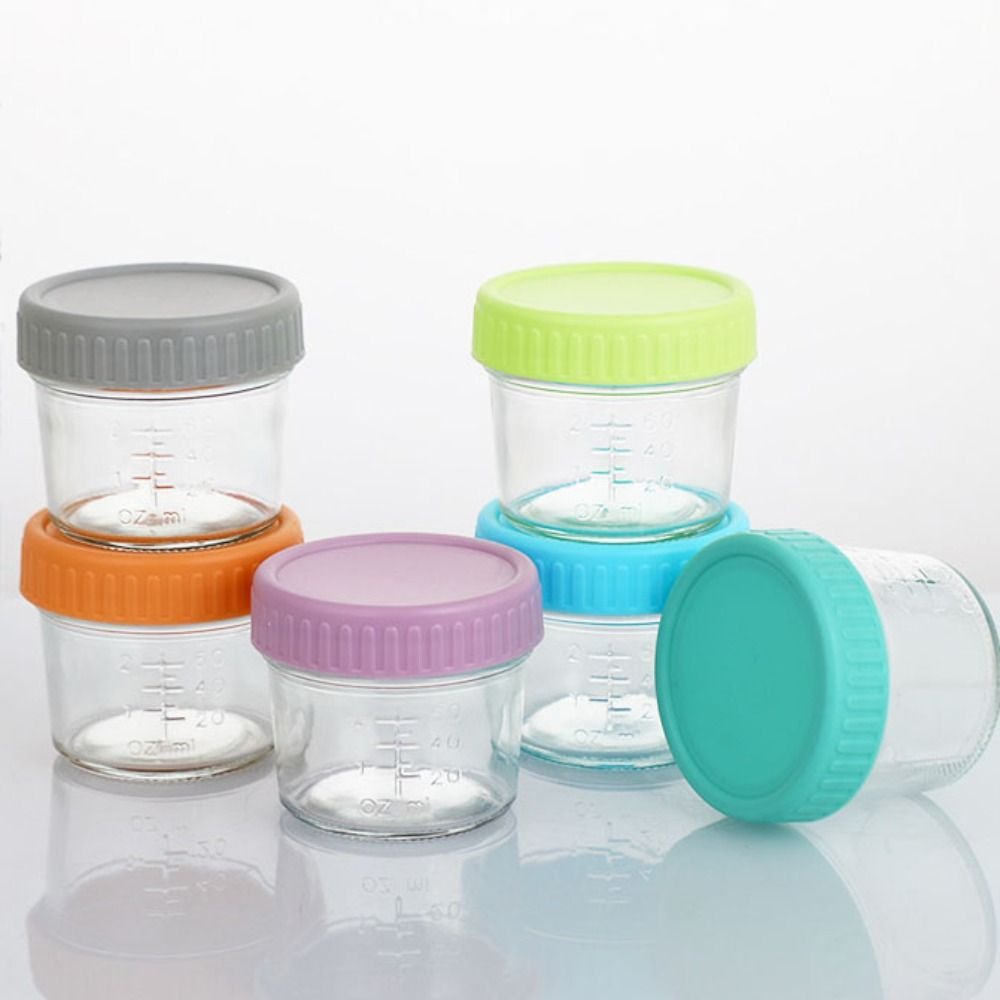 6pcs Glass Baby Food Jar Reusa - đánh giá và giá Sauce Dipping Cup