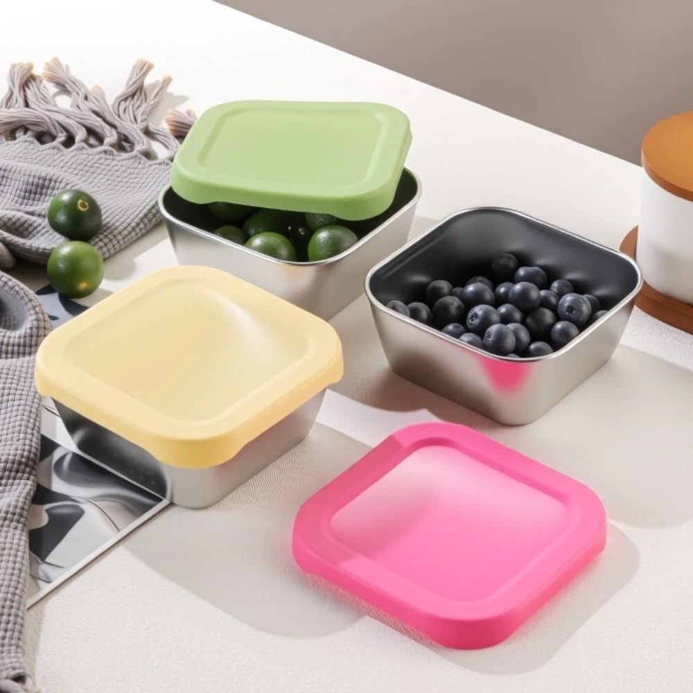 Silicone Lid Stainless Steel F - đánh giá và giá Meal Prep With Rice