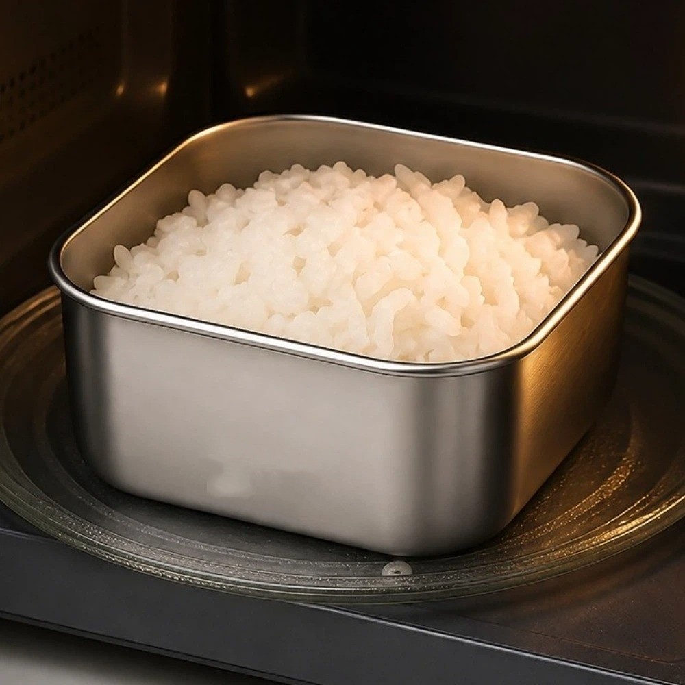 Silicone Lid Stainless Steel F - đánh giá và giá Meal Prep With Rice