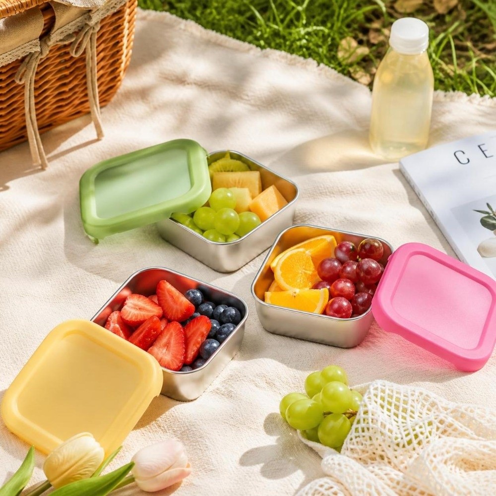 Silicone Lid Stainless Steel F - đánh giá và giá Meal Prep With Rice