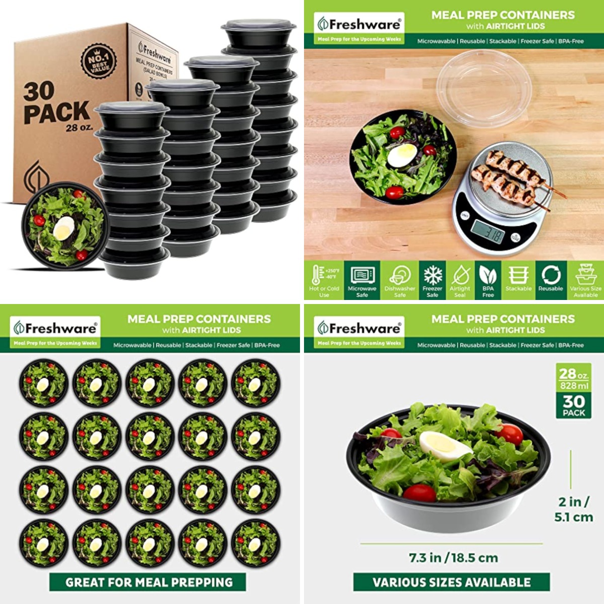Meal Prep Bowl Containers [30  - đánh giá và giá Meal Prep Bowl