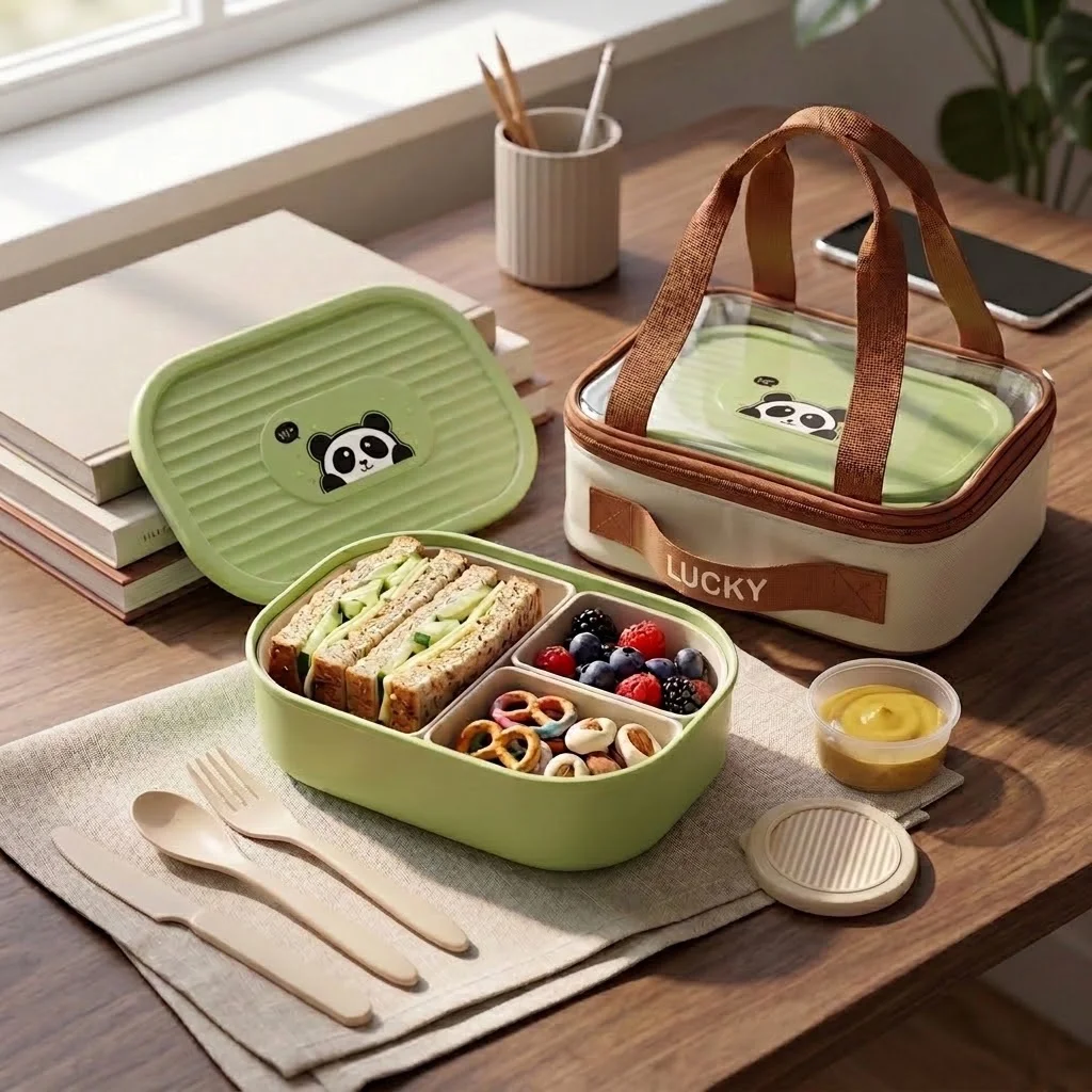 Kids Bento Lunch Box with Lid  - đánh giá và giá Meal Prep Or Prep Meal