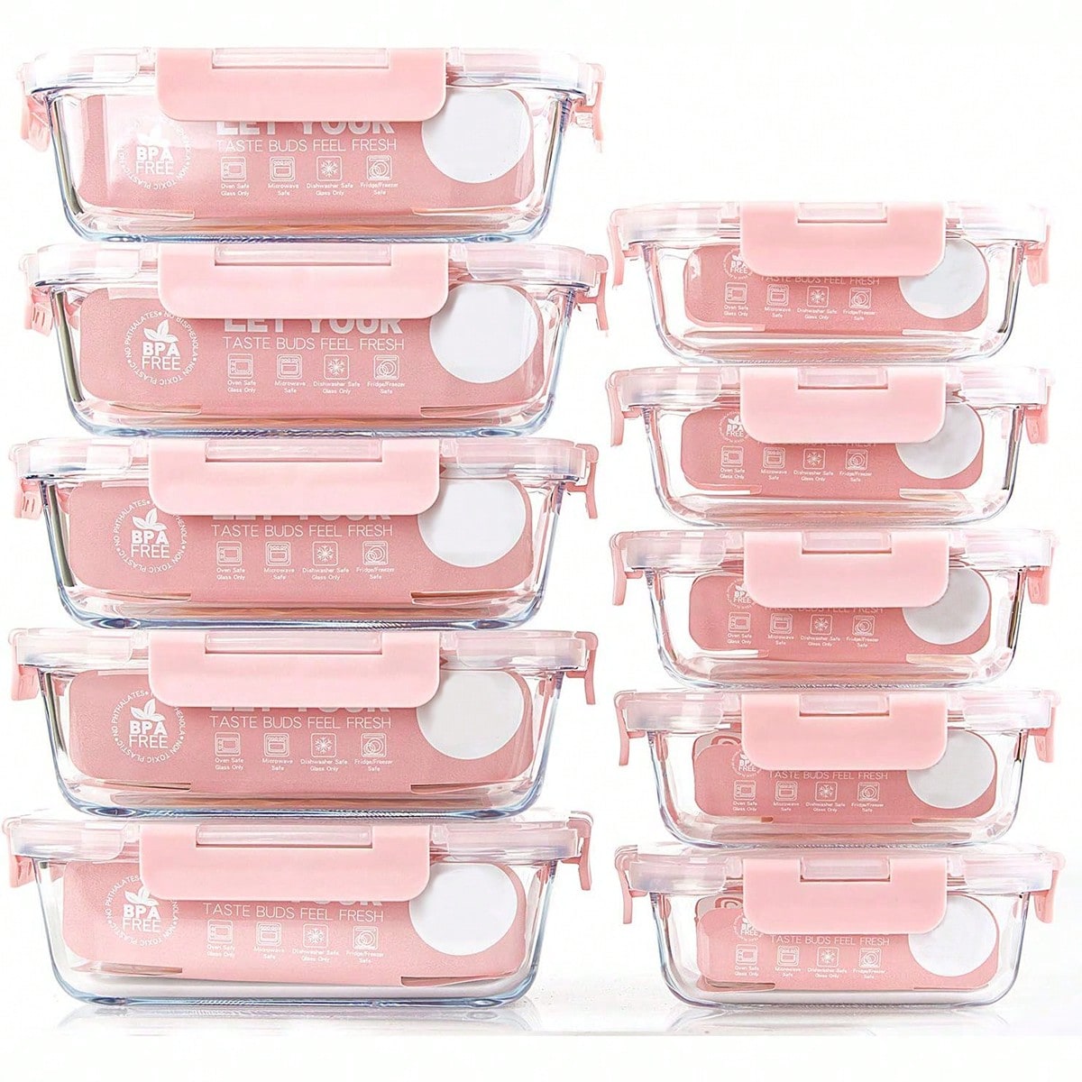 10 Pack Glass Meal Prep Contai - đánh giá và giá Meal Prep Kitchen