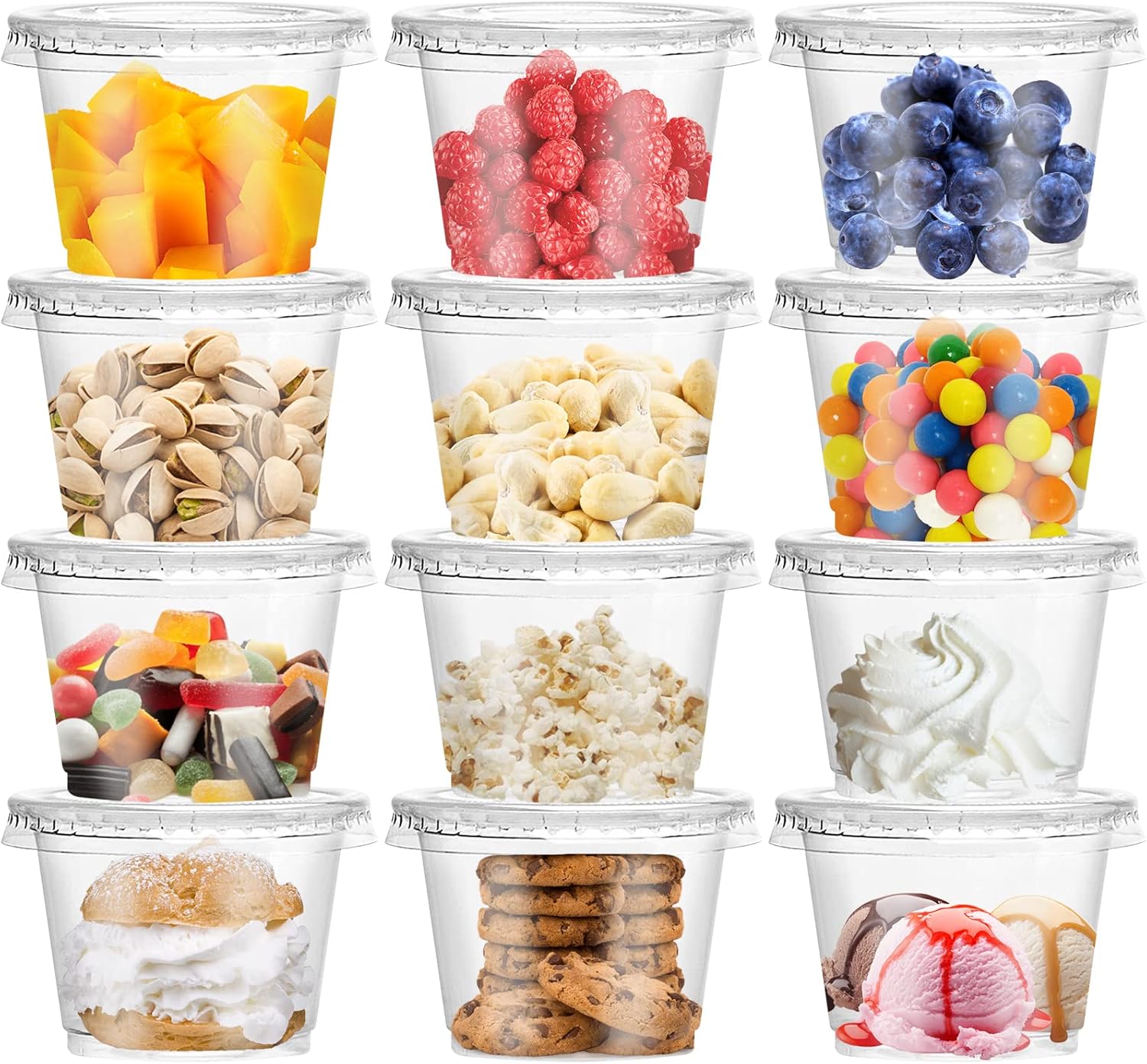 8/10OZ Plastic Parfait Cups wi - đánh giá và giá Sauce Dipping Cup