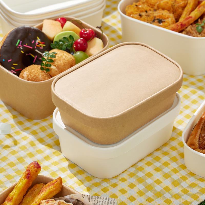 10Pcs Square Disposable Kraft  - đánh giá và giá Meal Prep Bowl