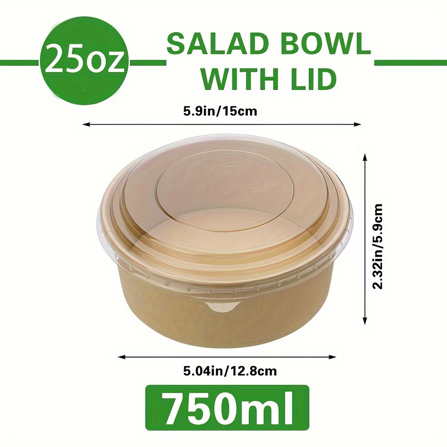 25Oz/750Ml 25/50 Pack Paper Bo - đánh giá và giá Meal Prep Bowl