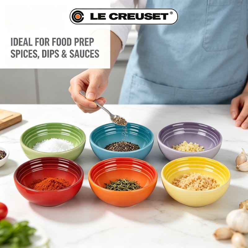 Le Creuset 6-Piece 2oz Stonewa - đánh giá và giá Meal Prep Kitchen