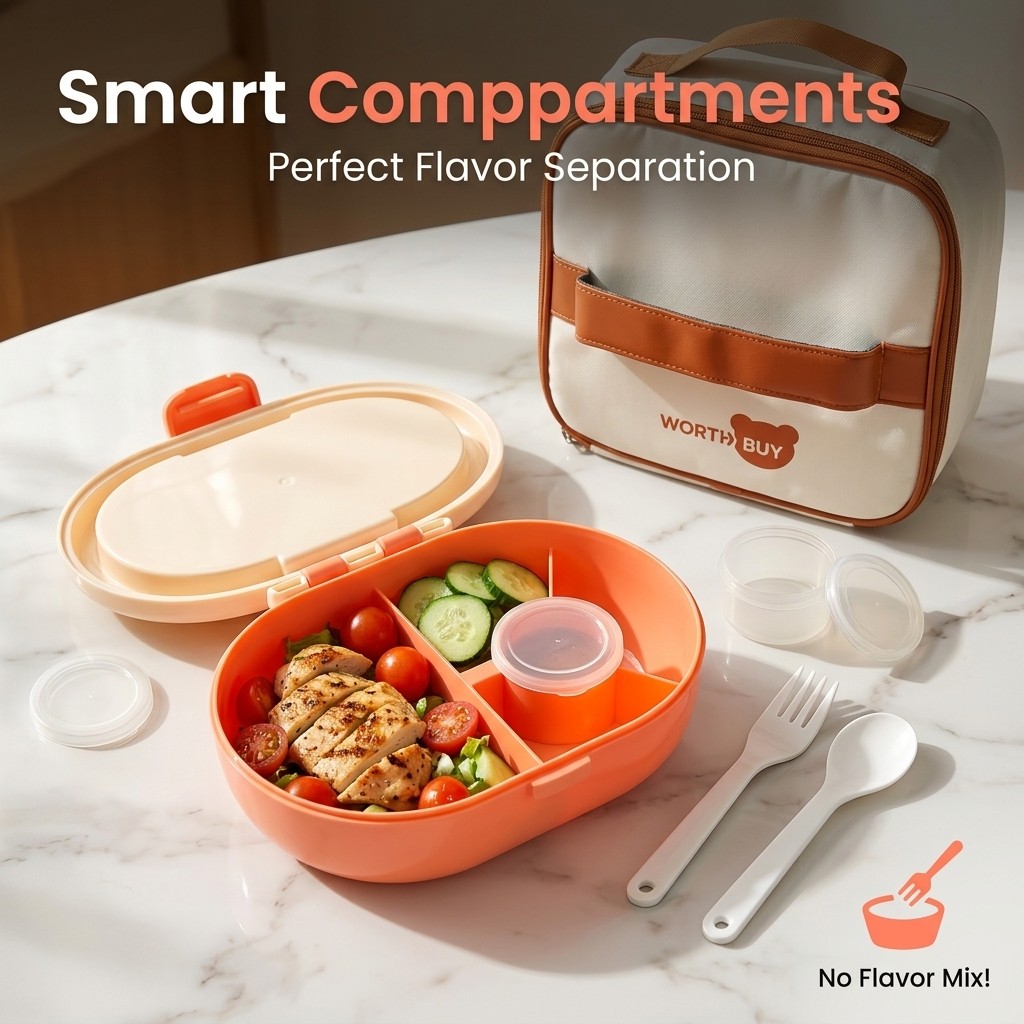 Plastic Bento Lunch Box with C - đánh giá và giá Meal Prep Or Prep Meal